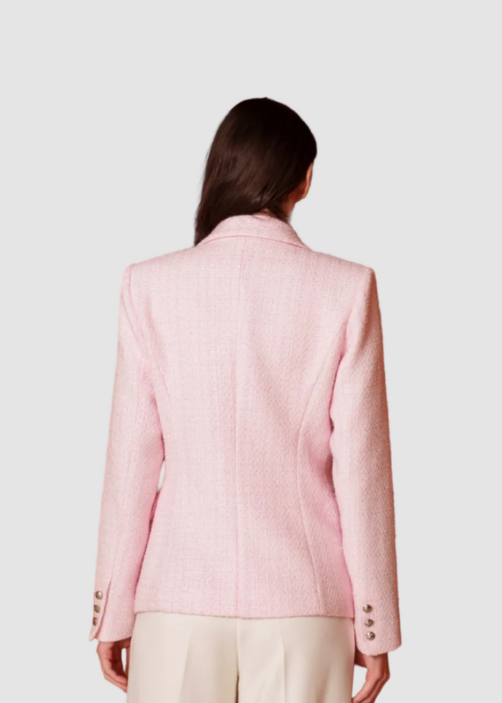 Veste tailleur coupe ajustée en tweed