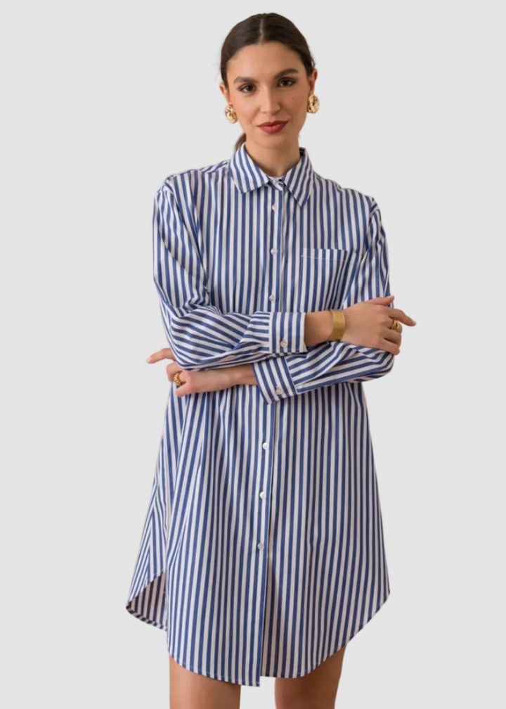 Robe-Chemise coton Rayée