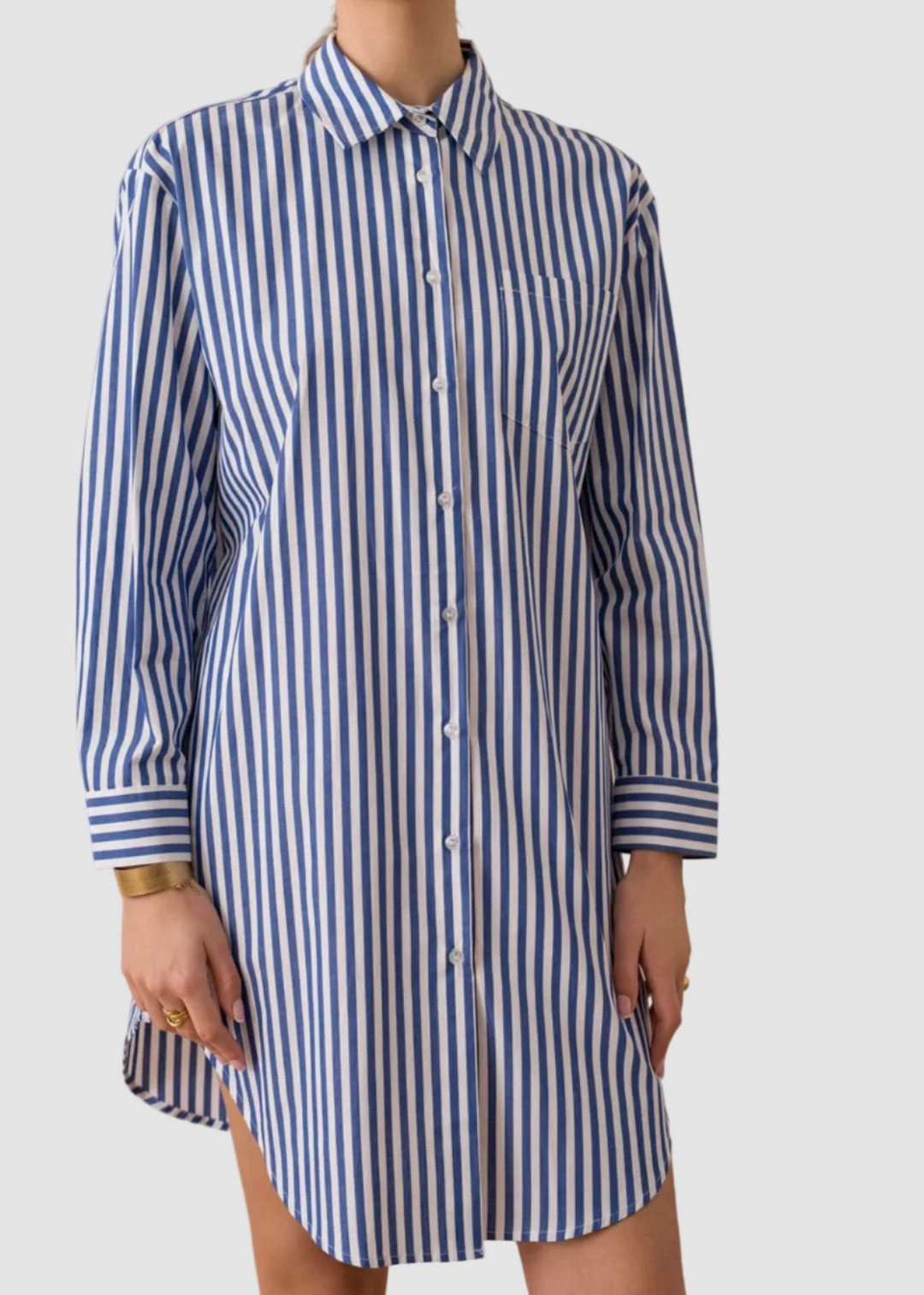 Robe-Chemise coton Rayée