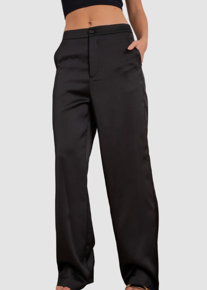 Pantalon satinée coupe droite Eli