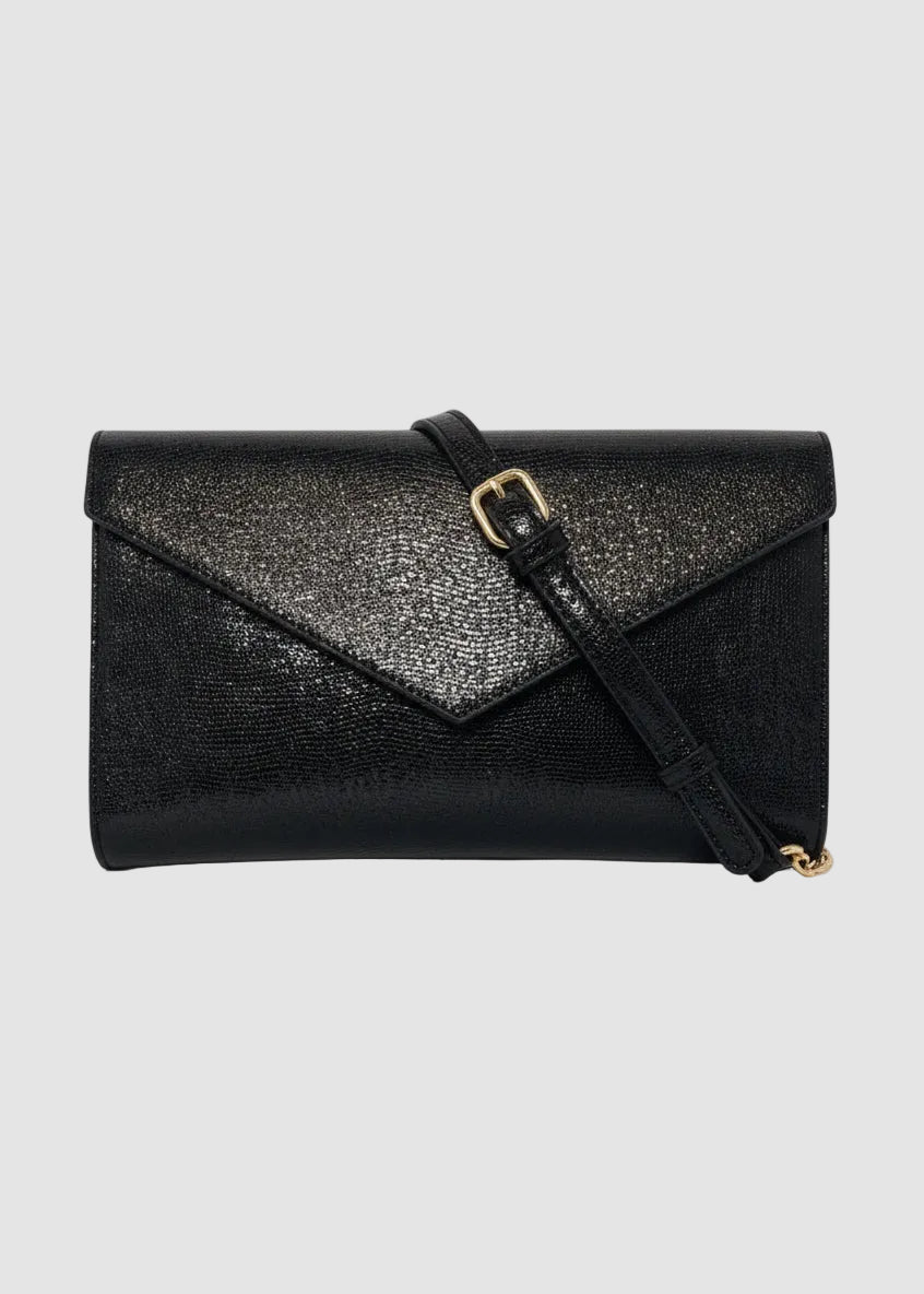 Metallic evening clutch