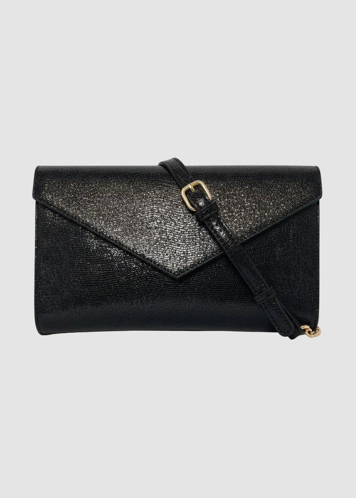 Metallic evening clutch