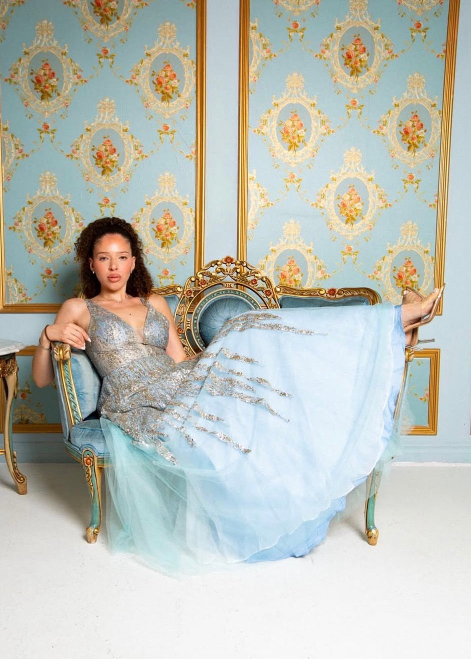 Louna robe de bal en tulle superposée