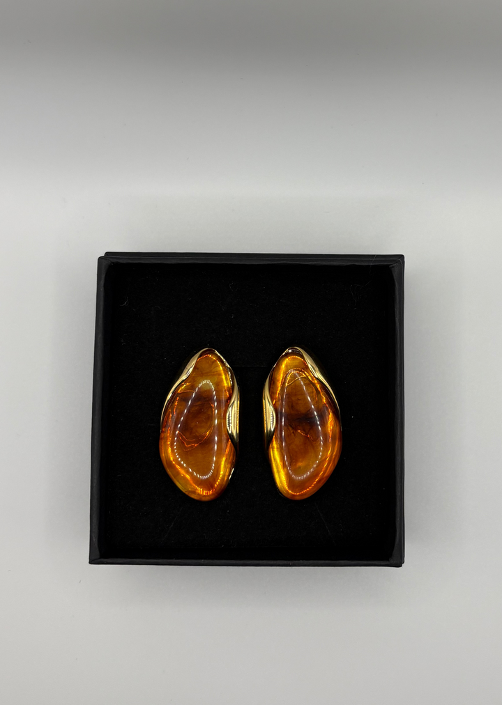 Boucle d'oreille Ambre solaire