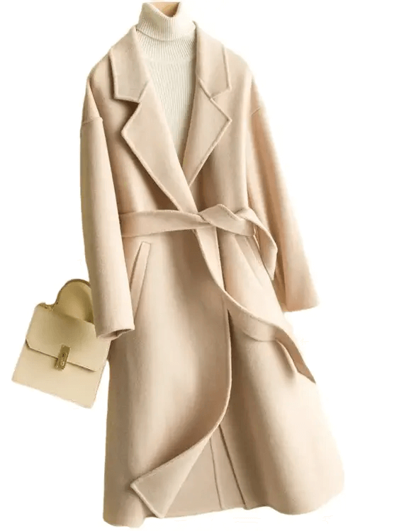 Manteau en laine beige