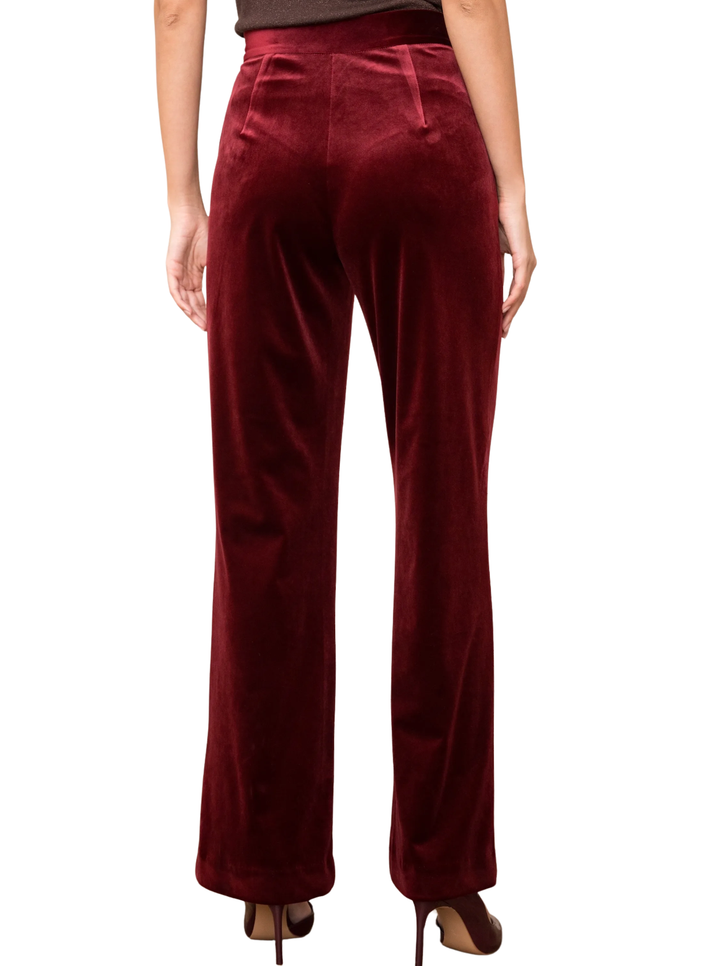 VELVETINE Elegant Black Velvet Trousers