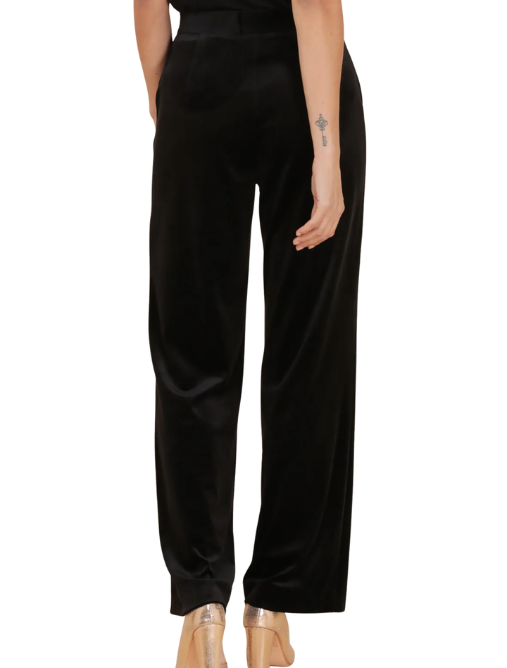VELVETINE Elegant Black Velvet Trousers