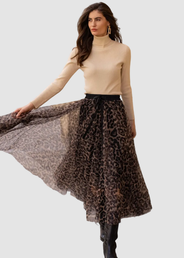 Jupe en tulle Léopard Aria