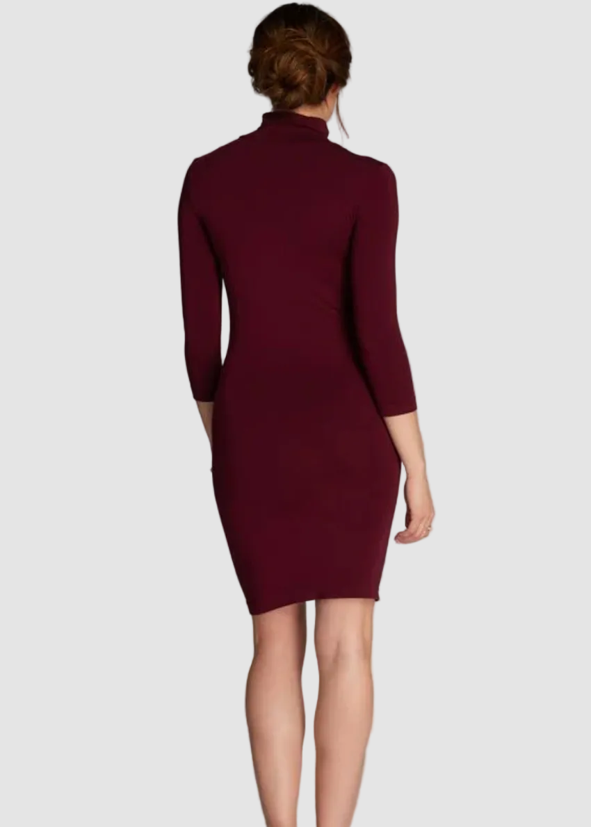 ROBE À COL ROULÉ EN BAMBOU