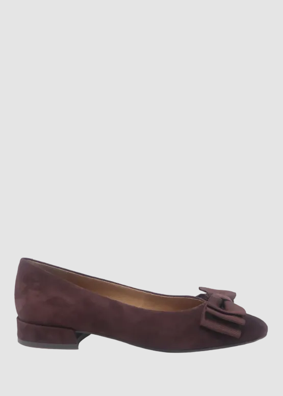 Atlas Suede Bow Flat