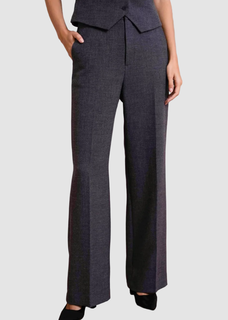 Pantalon coupe droite en matière hivernale
