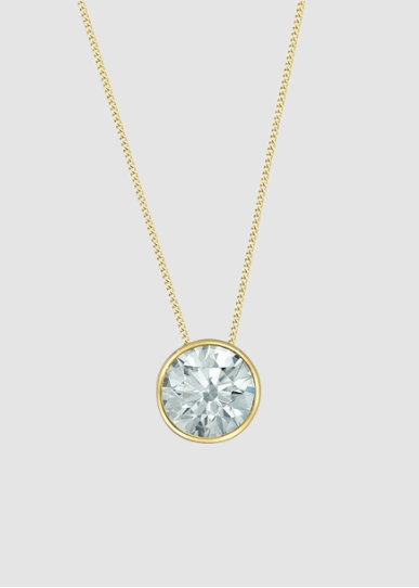 Pendentif en diamant cultivé en laboratoire en or jaune 10 carats