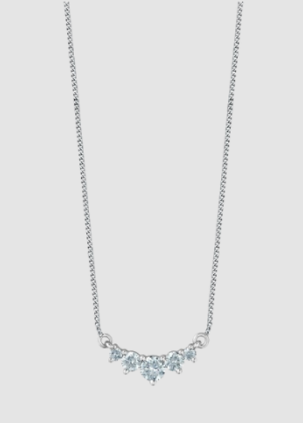 Pendentif en diamant cultivé en laboratoire en or blanc 10 carats