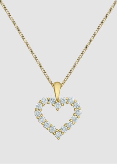 Pendentif en diamant cultivé en laboratoire en or jaune 10 carats