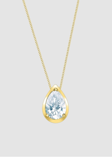 Pendentif en diamant cultivé en laboratoire en or jaune 10 carats