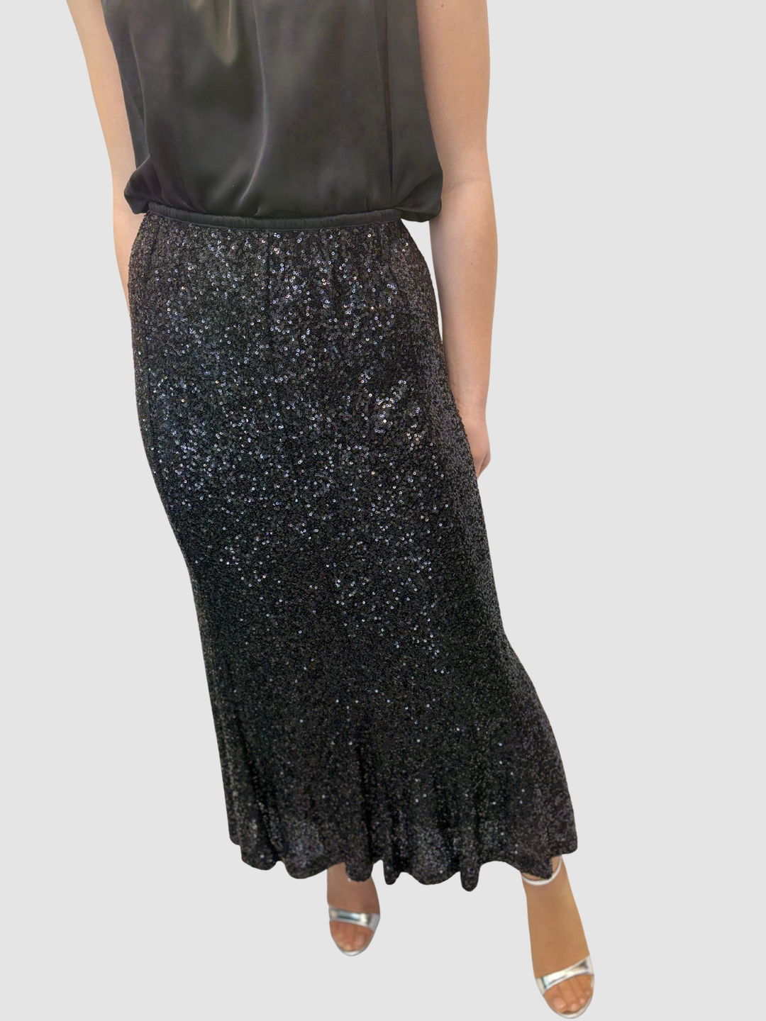 Jupe longue à sequins coupe sirène