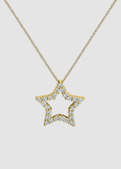 Pendentif en diamant cultivé en laboratoire en or jaune 10 carats