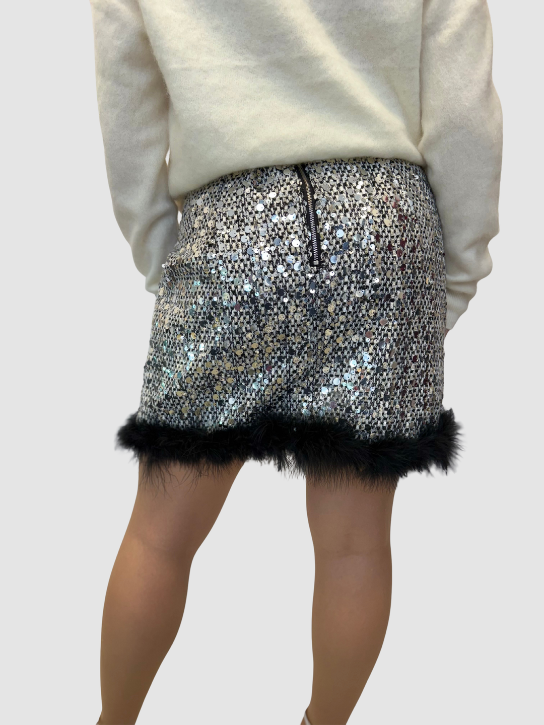 Jupe Plumes & Paillettes Céleste