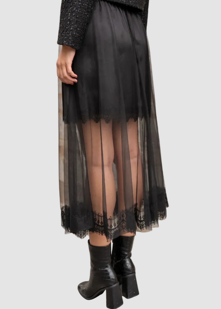 Jupe en tulle à doublure courte