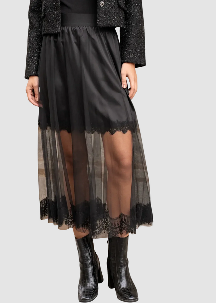 Jupe en tulle à doublure courte